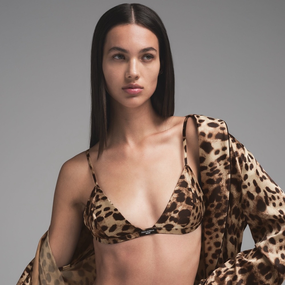 DOLCE&GABBANA X SKIMS SILK TRIANGLE BRALETTE